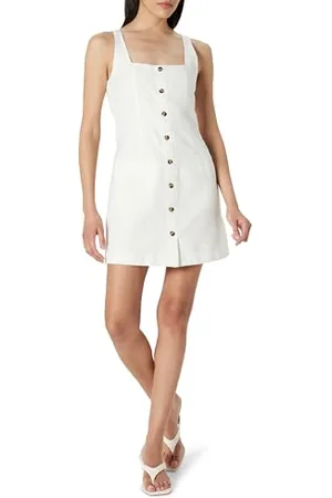 THE DROP Amira Button Down Linen Mini Dress Kleider, , 3XL Große Größen