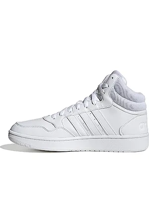 adidas Herren Hoops 3.0 Mid Lifestyle Basketball Classic Vintage Shoes Schuhe, Cloud White/Cloud White/Cloud White, 45 1/3 EU