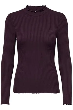 JDY Damen fransiska Life L/S Hi-NCK Top Jr Noos, , S