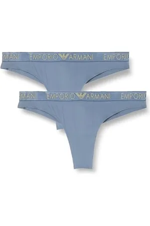 Emporio Armani Damen Iconic Microfiber 2-Pack Brasilian Unterwäsche, , L