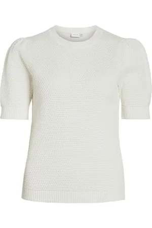 VILA VIDALO O-Neck S/S Knit TOP/SU - NOOS