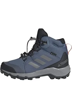 adidas Terrex Mid Gore-TEX Hiking Shoes Kids Wanderschuhe, Wonder Steel/Grey Three/Semi Impact Orange, 33 EU