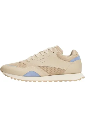 Tommy Hilfiger Herren Runner Sneaker New Eva Mix aus Leder, Beige (Sandalwood), 44