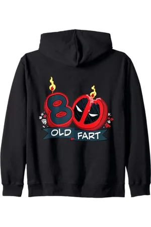 Marvel Deadpool 80th Birthday Party "80 Old Fart" Funny Kapuzenjacke
