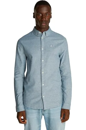 Tommy Hilfiger Herren Hemd Slim Langarm, Deep Seawater (Blau), L