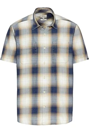 Camel Active Herren Kurzarmhemd mit Karomuster Menswear-XL