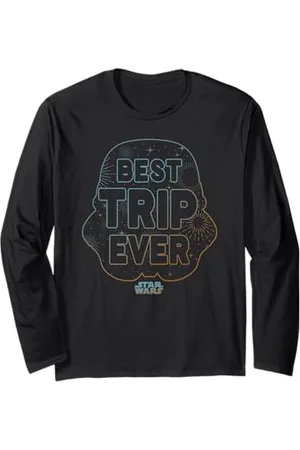 STAR WARS Best Trip Ever Storm Trooper Outline Chest Logo Langarmshirt