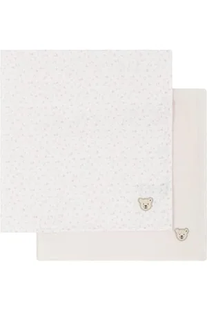 Steiff Unisex Baby Mullwindel 2er Pack Tragbare Decke, , One Size