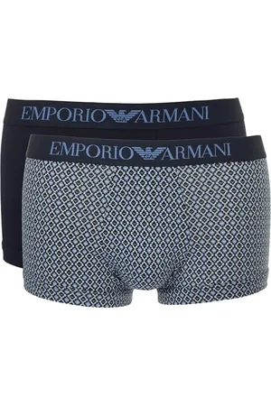 Emporio Armani Herren Classic Pattern Mix 2-Pack Trunk Badehosen, , XL
