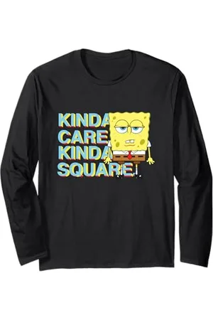 Spongebob Sponge Bob - Schwammkopf Kinda Care Kinda Square Langarmshirt