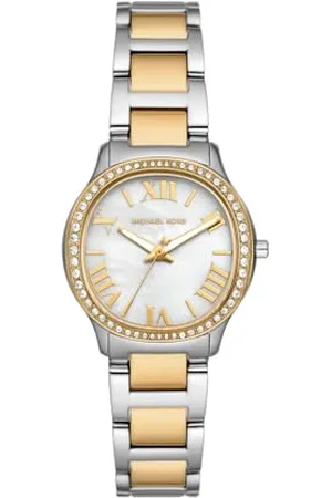 Michael Kors Damen Analog Quarz Uhr mit Edelstahl Armband MK4910