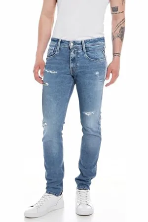 Replay Herren Jeans Hyperflex mit Stretch, Blau , 38W / 32L