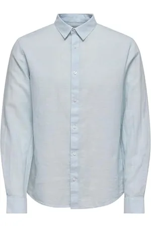 Only & Sons Herren ONSCAIDEN LS SOLID Linen Shirt NOOS Kurzarmhemd, , S