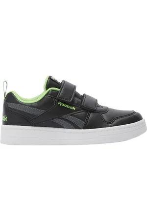 Reebok ROYAL Prime 2.0 Two Strap Sneaker, BLACK/GREY5/SOLARLIME, 29 EU