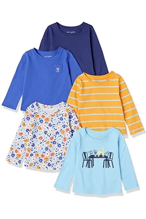 Amazon Mädchen Langärmelige T-Shirts, 5er-Pack, , 5 Jahre