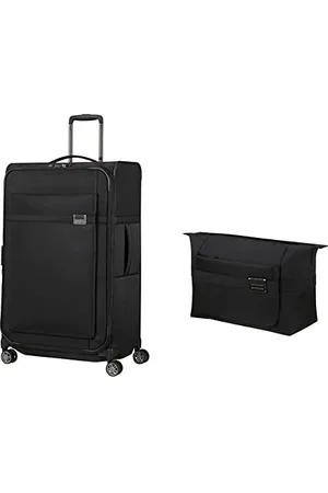 Samsonite Airea - Spinner L erweiterbar, Koffer, 78 cm, 111.5/120 L, (Black) Airea - Kulturbeutel, 29 cm, (Black)