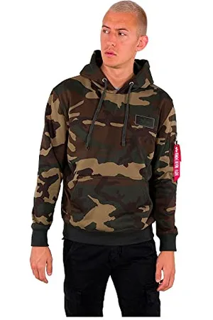 Alpha Industries Herren Back Print Hoody Kapuzensweat Kapuzenpullover, , S