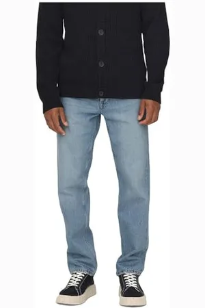 Only & Sons Herren Jeans ONSEDGE Loose 6986 - Relaxed Fit - Blau - Light Blue, Größe:34W / 34L, Farbvariante: 22026986
