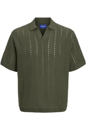 JACK & JONES Jorparos Knit Easter Ss Crochet Polo