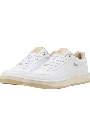 PUMA Damen Court Classy Sneaker, White-Toasted Almond, 38 EU