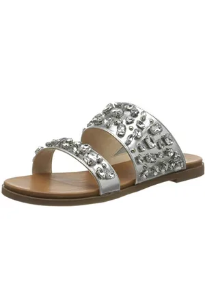 Buffalo Damen Jaya Pantoletten, Silber (Silver 000)