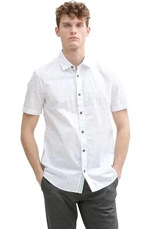 TOM TAILOR Regular Fit Hemd mit Turn-up-Funktion, White, M
