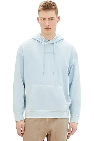 TOM TAILOR Herren Relaxed Fit Hoodie Sweatshirt, dusty mint blue, XS