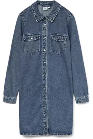 VERO MODA VMJENNIE LS Short Denim Dress Mix NOOS