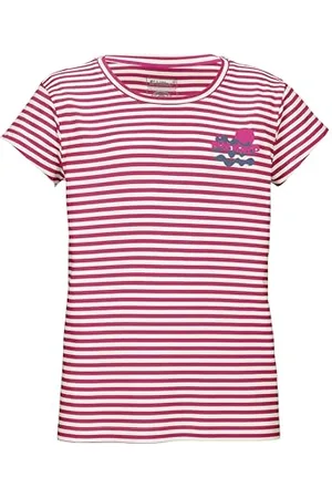 Killtec Mädchen T-Shirt Rundhals, Sommer Shirt, Streifen Look KOS 128 GRLS TSHRT, , 140, 43010-000