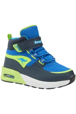 KangaROOS Jungen Unisex Kinder K-XI Creed Mid EV Sneaker, dk Navy/Lime, 28 EU