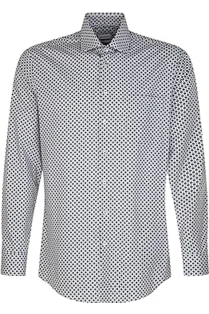 Seidensticker Herren Regular Fit Langarm Hemd, , 43 EU