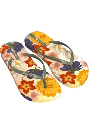 Ipanema Damen VERAO Tropical FEM Flipflop, BEIGE/Green, 39 EU