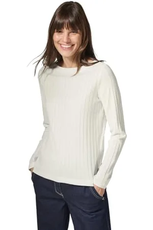 CECIL Damen B322493 Shirt Mit Rippstruktur, ,XS