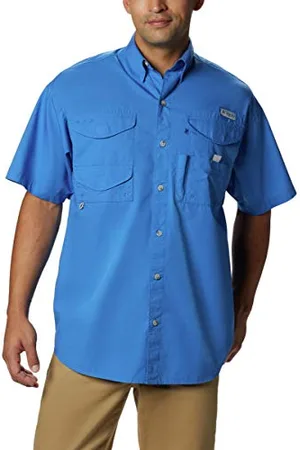 Columbia PFG Bonehead Langarm-Shirt für Herren, Vivid Blue, XXSmall