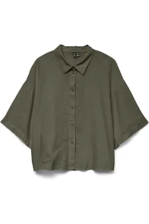 VERO MODA Damen Vmlinn 2/4 Short Shirt WVN Noos, , Small