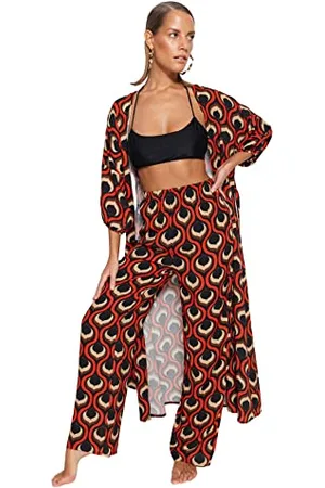 Trendyol Damen Damenhose, Normale Taille, gerades Bein Hose, , 62