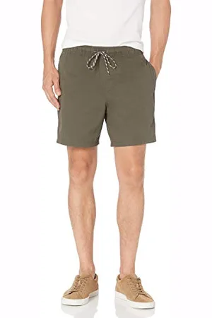 Amazon Herren Shorts mit Kordelzug und 15 cm Innenbeinlänge, , L