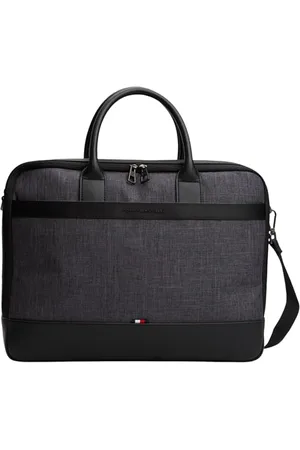 Tommy Hilfiger Herren Laptoptasche Nylon Travel mit Tragegurt, Schwarz (Melange), Einheitsgröße