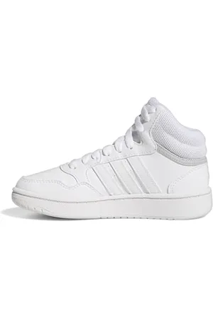 adidas Hoops Mid Shoes Schuhe, Cloud White/Cloud White/Grey Two, 36 EU