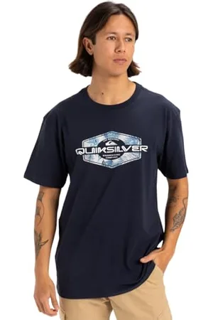 Quiksilver Herren Locked Up Ss T-Shirt, Dunkles Marineblau, M