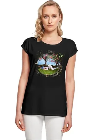Merchcode Female T-Shirt Ladies Ashnikko - Apple Picture Extended Shoulder Tee, Regular Fit, 100% Cotton, L