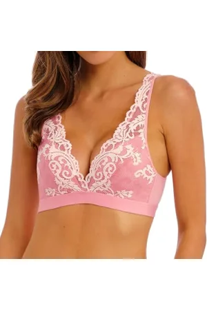 Wacoal Damen Instant Icon Bralette Plunge-BH, Halbtransparent, Brautrose/Kristall-Rosa, M