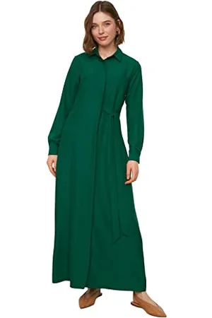 Trendyol Damen Bescheidenes Maxi-Skater-Kleid, regulär, gewebt, beschei, , 40