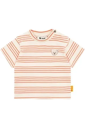Steiff T-Shirt Kurzarm EU Größe 86 , Kurzarm Shirt, Sommer Shirt für Kinder, Babyoberteil, ideales Basic Shirt, bequem und weich, waschmaschinenfest