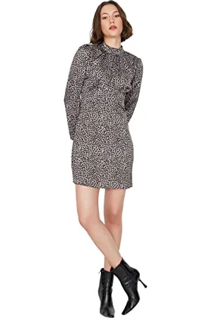 Trendyol Damen Mini Shift Regular Dress Kleid, , 34 EU