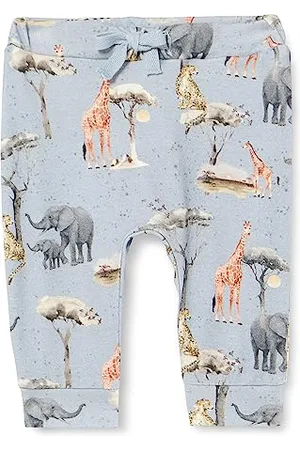 NAME IT Baby-Jungen NBMJUPAR Pant Hose, Moonbeam/AOP:AOP, 110