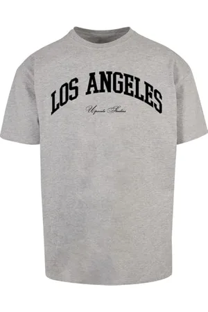 Mister Tee MT Upscale Unisex MT2462-L.A. College Oversize Tee T-Shirt, Grey, XL