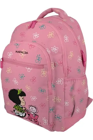 Grafoplas Mafalda Baby Cart, Schulrucksack, drei Fächer, 33 x 46 x 22,5 cm, 30 Liter, gepolsterter Laptopbereich, anpassbar an Kinderwagen, perfekt für Schule, , 33x46x22,5cm, Für die Schule