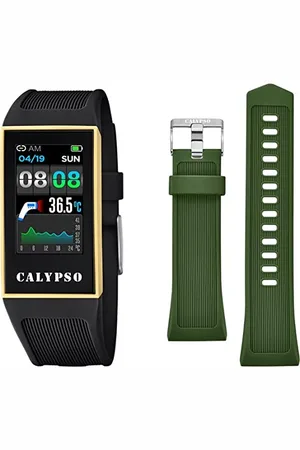Calypso Uhrenmodell K8502 / 4 aus der SMARTWATCH-Kollektion, 23,80/41,30 mm Gehäuse mit schwarzem Kautschukarmband für Damen K8502/4