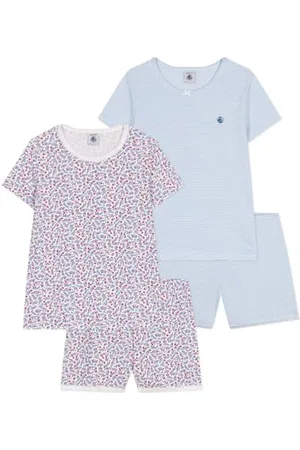 Petit Bateau Mädchen A0D6R Pyjama, , 10 Jahre (2er Pack)